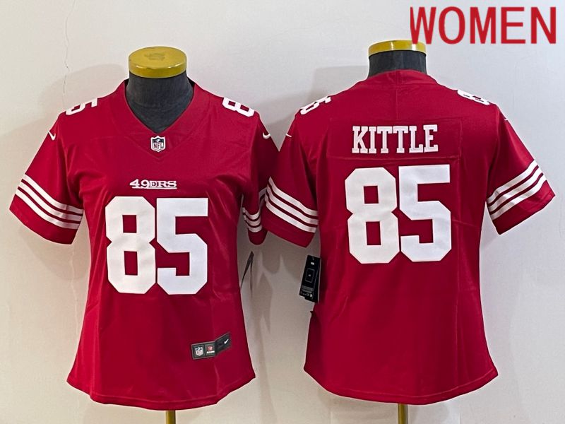 Women San Francisco 49ers 85 Kittle Red New 2022 Nike Limited Vapor Untouchable NFL Jersey